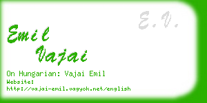 emil vajai business card